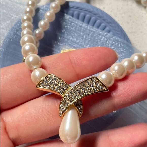 Vintage faux pearl necklace - Picture 2 of 10